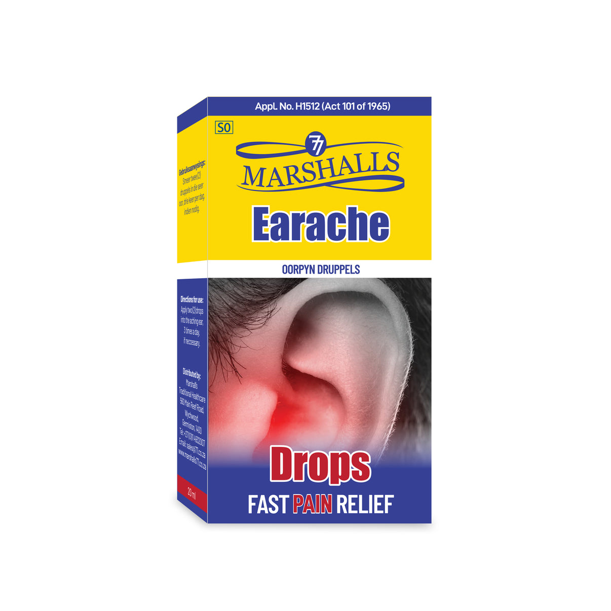 77 EARACHE DROPS 20ML Marshalls Traditional Healthcare